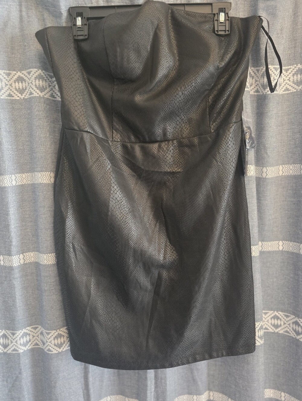 Bebe Strapless Snakeskin Dress NWT Size XLARGe